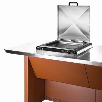 Plancha encastrable professionnelle avec capot Urban BBQ 230V pour camping et collectivité